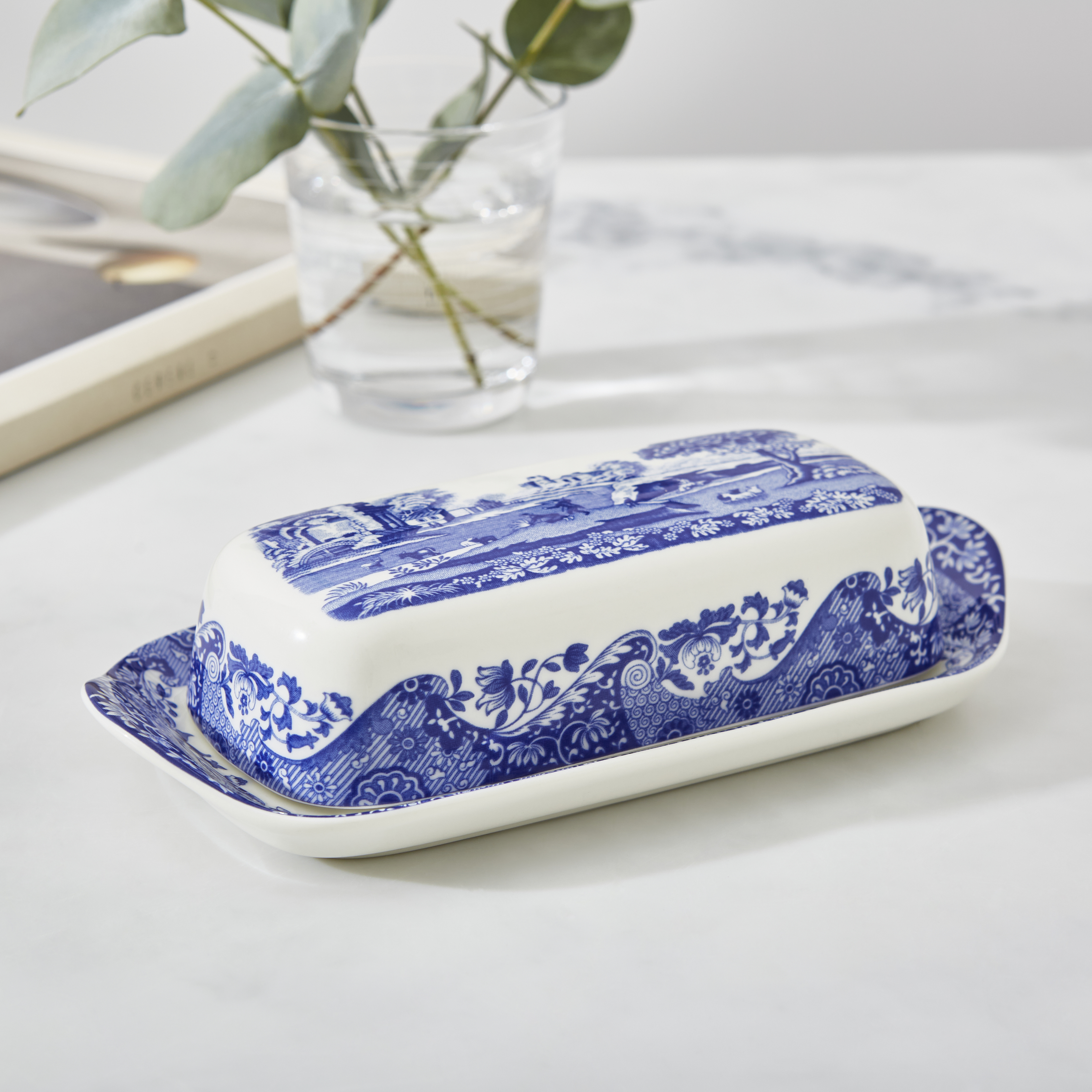 Blue Italian Butter Dish image number null